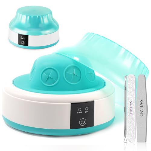 Image of SAVILAND Nail Soaking Bowl Heated: Gel Nail Polish Remover Machine Automatic Quick Remove Gel Steam Soak off Gel Polish Remover Electric Nail Polish Remover Nail Salon Home DIY