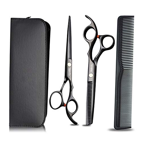 Preisvergleich Produktbild BABYCOW 4PCS Haarschneidescheren-Kit, Professionelles Friseurscheren-Friseurset Edelstahl-Friseurscheren-Kit Haarschere Home Salon Flat Shears Kit