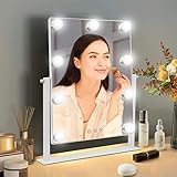 Redlemon Espejo con Luz para Makeup Extra Grande Hollywood Vintage (44x35 cm), Espejo para Maquillaje con 9 Focos LED...