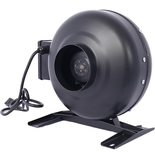 VAOZIURE Enhance Air Circulation with 4-Inch Inline Duct Fan, 203 CFM for Hydroponics, Basements, and Kitchens, Low Noise