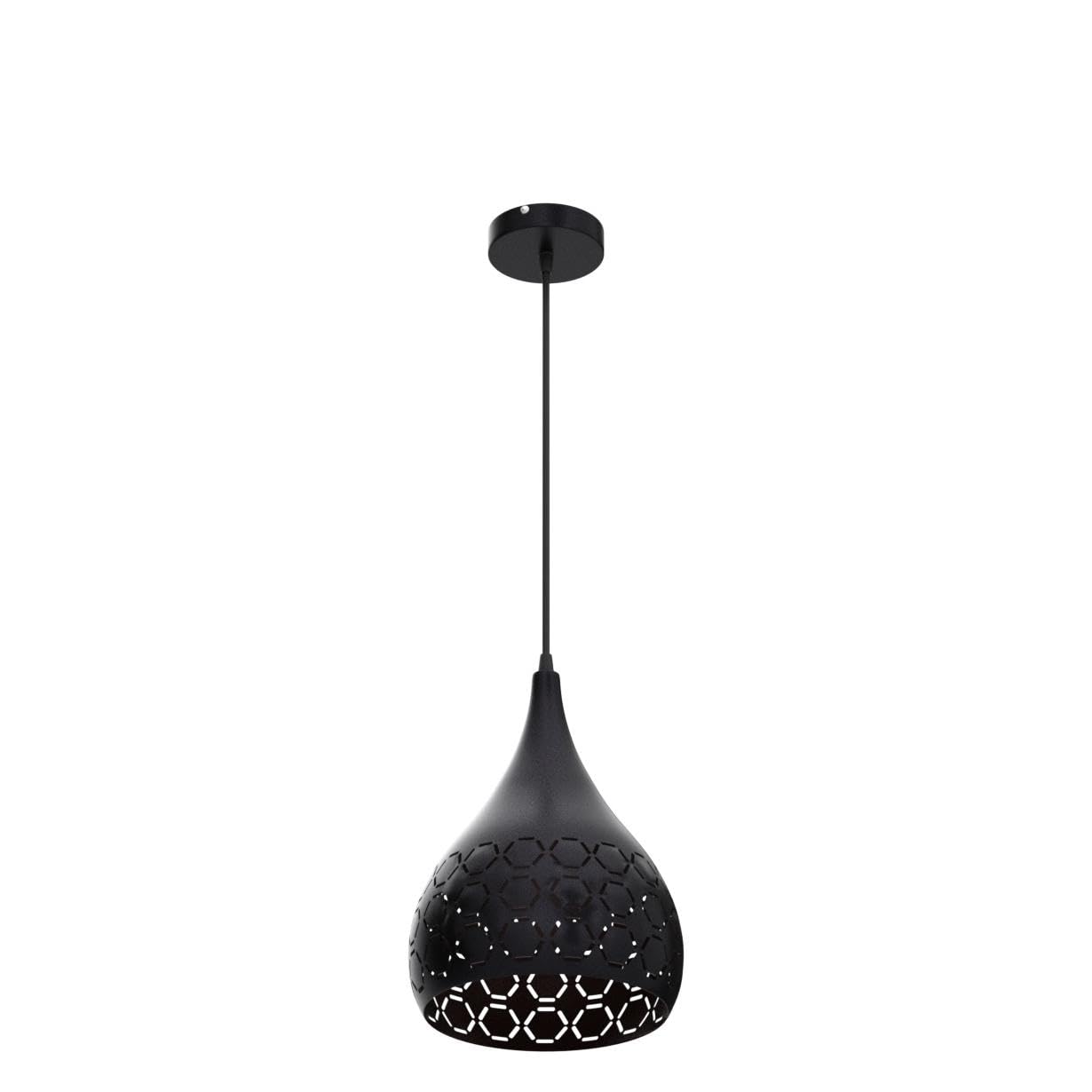 Homes Elite Single Modern Pendant Ceiling Light Aluminum Kitchen Lighting Living Room Bedroom Balcony Indoor Home Decorative Fixture Cut Design (Bulb not Included) 2