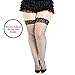 Leg Avenue womens Industrial Fishnet Thigh Highs With Stay Up Silicone Lace Top Black One Size
