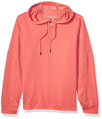HI-TEC Men's Men's Gourd Long Sleeve French Terry Hoodie, Deep Sea Coral