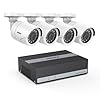 ANNKE 8CH Security Camera System, H.265 5MP Lite Embedded SSD DVR Recorder with 4X 2MP CCTV Cameras for 4-Week Recording, AI Human/Vehicle Detection, Remote Access, Email Alert for Home Surveillance