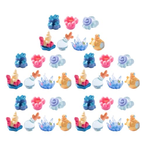 SUNCN 35個 マイクロランドスケープデコレーション サンゴの置物 水槽の造園 水槽の付属品 ミニデコレーション ミニチュアサンゴの姿 装飾 造園装飾 樹脂