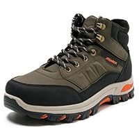 JOMIX Scarpe Trekking Uomo Invernali Antiscivolo Scarponcini da Montagna Hiking Outdoor Leggeri Scarpe Uomo Caviglia Alta Impermeabili per Escursionismo Campeggio e Casual MWB255037 Marrone 43