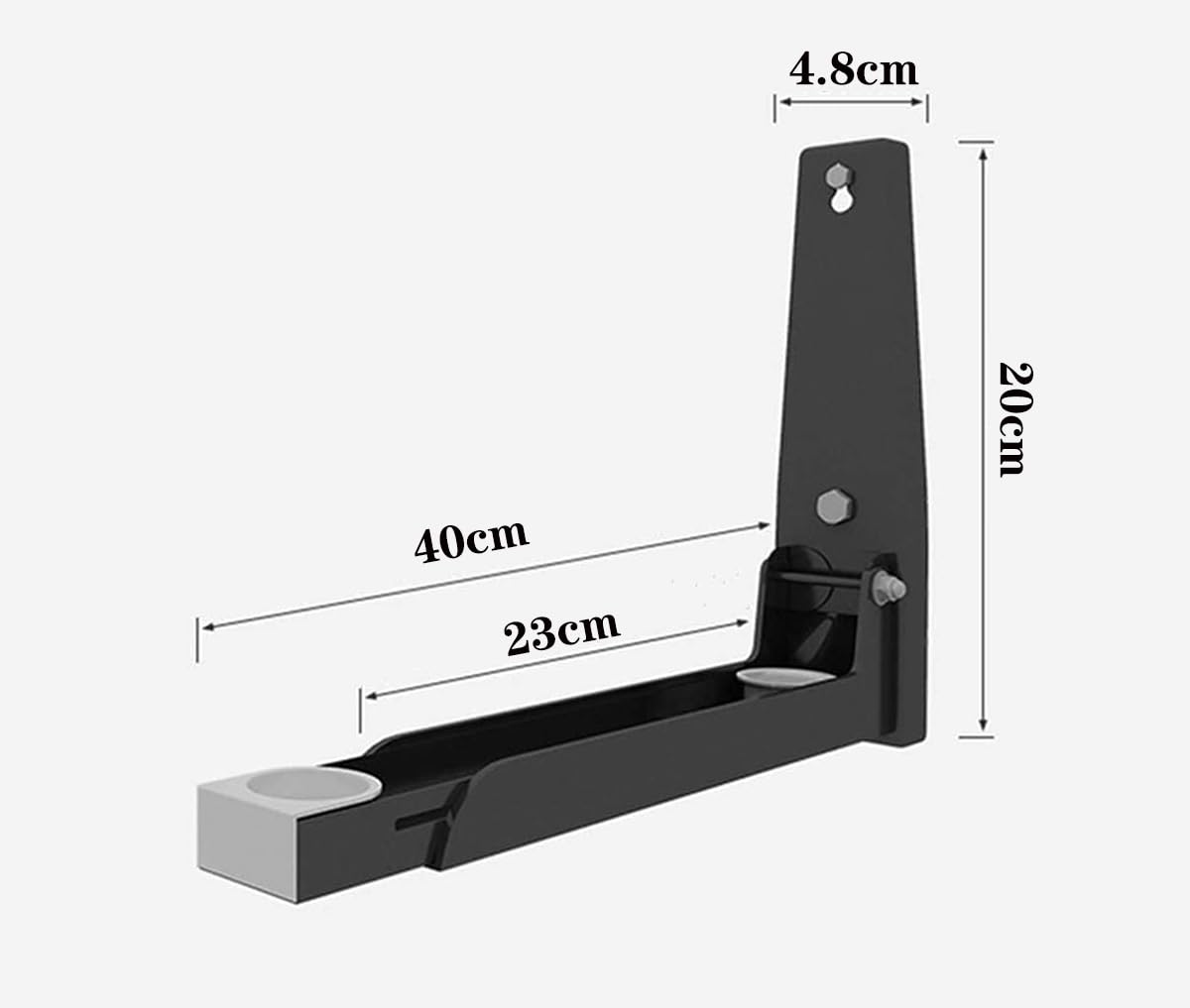 2 Piezas Soporte Microondas Pared Plegable, Soportes para Microondas de Acero inoxidable Soporte Horno y Microondas Pared Extensible, Soporte para Colgar Microondas Pared （Negro）