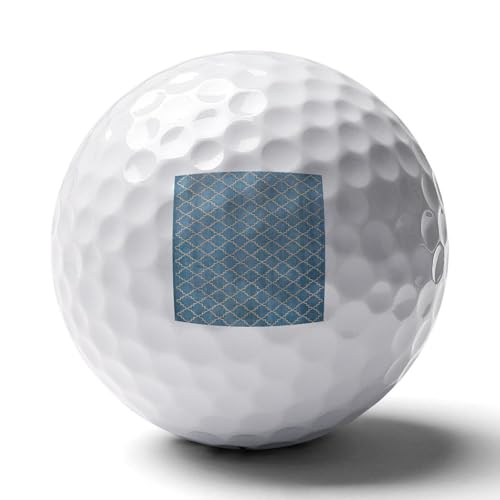 Blue Golden Diamond Pattern Logo Golf Balls Personalized Ball Custom for Men Women Boyfriend Husband