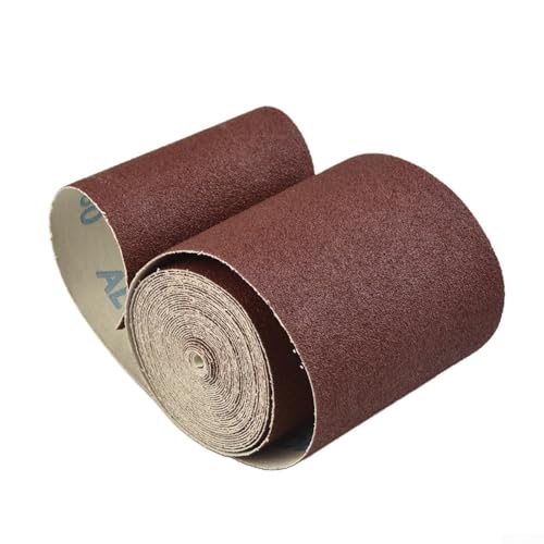 UrbanHui Rollo de tela de esmeril de pulido de 32 pies de largo y 100 mm de ancho para carpintería, tallado de raíces, grano 80 a 600, suave, resistente al desgarro, rojo (240#)