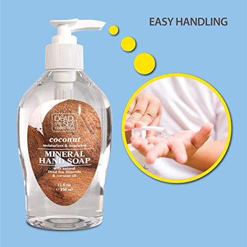Image of Dead Sea Collection Coconut Hand Soap - Liquid Hand Soap for All Skin Types - Pack of 3 (12 Fl. Oz. Each)