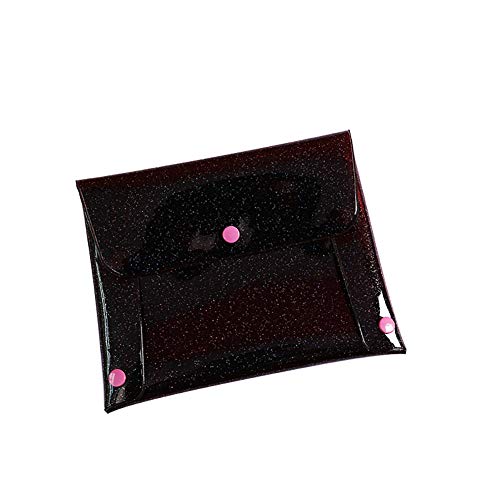 Preisvergleich Produktbild jingyuu 1 Stück Schwarz Reißverschluss Tragbare Tragbare der Speicherkapazität Kosmetische Kosmetiktasche Aufbewahrungstasche Schlüssel Aufbewahrungstasche Mäppchen für Frauen 18 * 14cm