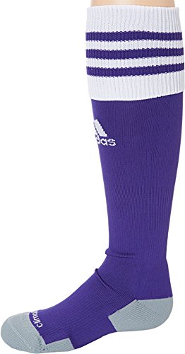 adidas Unisex Copa Zone Cushion II Soccer Sock (1-Pair), Collegiate Purple/White, 9-13