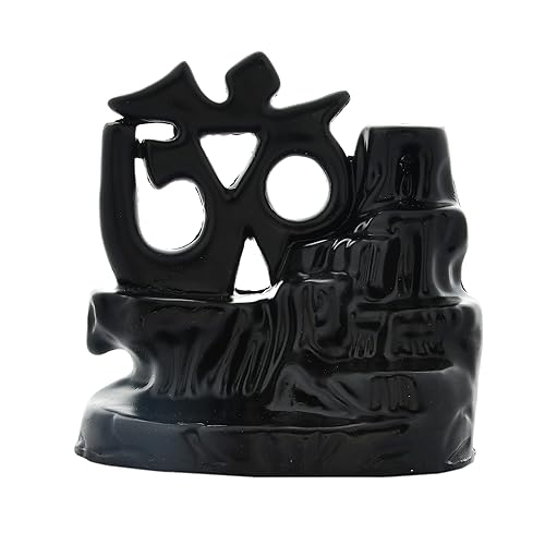 Image of CRAFTAM Polyresin Smoke Backflow Fountain with 20 Free Backflow Cones Showpiece Figurine for Gift (OM Black
