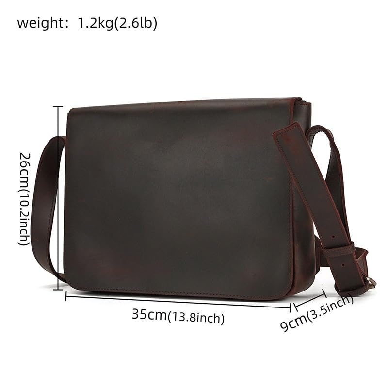 Vintage Crossbody Bag Large Clamshell Briefcase Large Capacity Shoulder Bag(White-Patch Five-Pointed star4)4