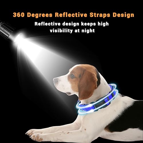 Image of 2 Pieces Reflective Dog Collar with Safety Locking Buckle, Adjustable Soft Breathable Comfortable Nylon Pet Collar for Small, Medium and Large Dogs, 5 Sizes