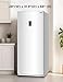 BLACK+DECKER 17 Cu. Ft. Convertible Freezer Refrigerator, Upright Freezer with Glass Shelves, ENERGY STAR rated, Frost Free, BUC1700XW, White