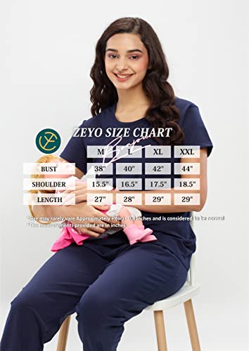 Image of ZEYO Women's Cotton Solid Plain Feeding Regular Fit Top 5647