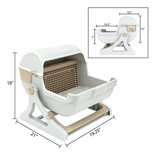 Caja de arena para gatos semiautomática limpieza rápida miniatura 3