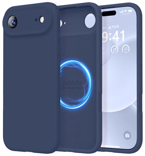 Image of LOVE 3000 Designed for iPhone Air Case, Premium Silicone [Compatible with Magsafe][Soft Anti-Scratch Microfiber Lining] Shockproof Protective Phone Case for Men Women 6.5 inch, Navy Blue