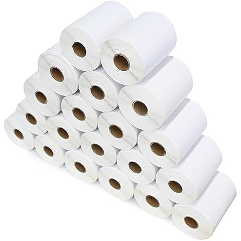 NATURALABEL 5000pcs 4x6 inch Direct Thermal Shipping Labels (Compatible with Rollo and Zebra Thermal Printer)， Address Labels 250 Labels/Roll Cover