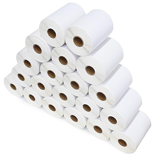 NATURALABEL 5000 PCS 4" x 6" Direct Thermal Shipping Labels for Small Business, with Perforated Lines, Compatible with Rollo and Zebra (20 Rolls, 250 Labels/Roll)