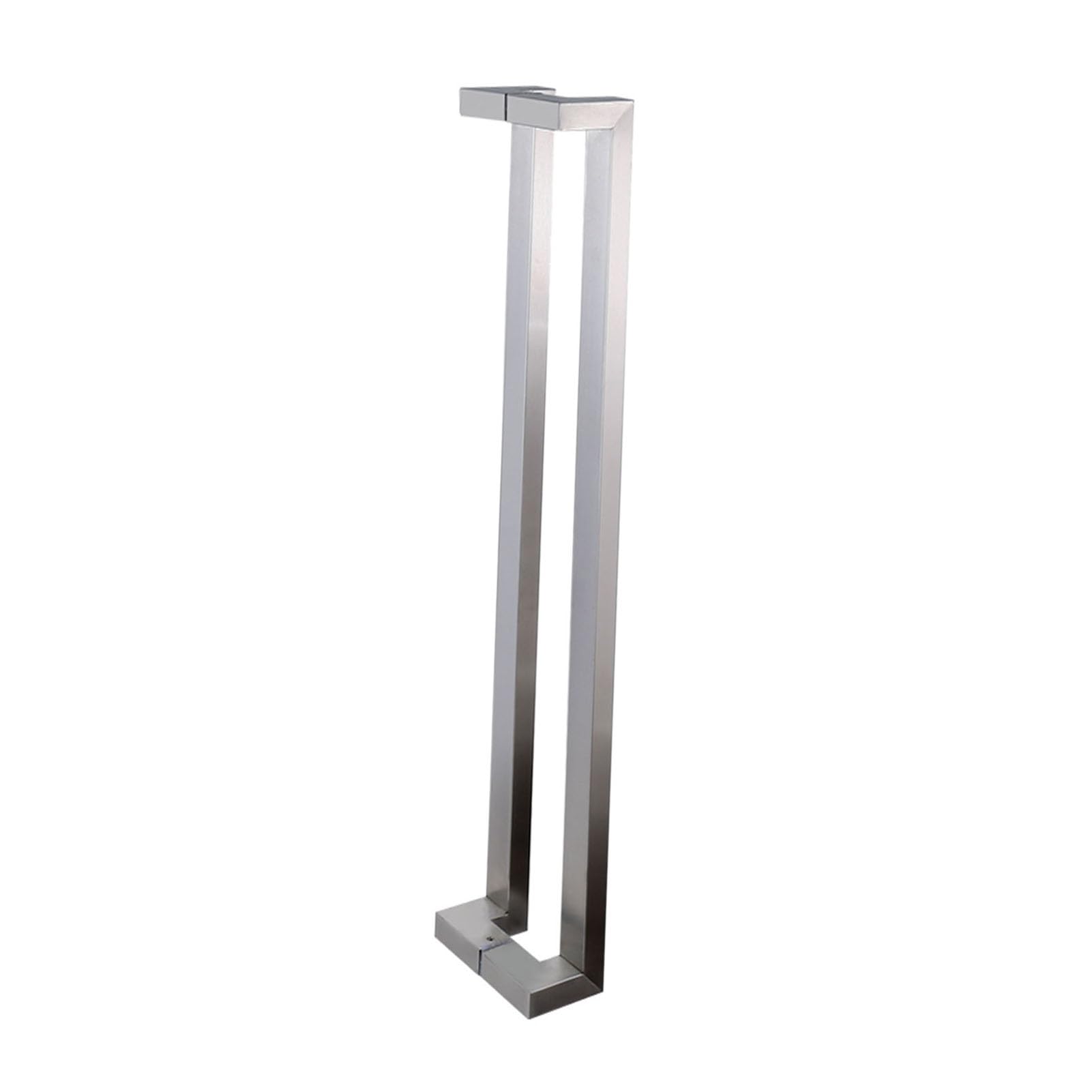 Najwyższej jakości srebrna podwójna wygięta kwadratowa rura prysznicowa uchwyt 60 x 57,5 cm idealny do domów, biur, hoteli i przestrzeni komercyjnych, trwały sprzęt do drzwi przesuwnych
