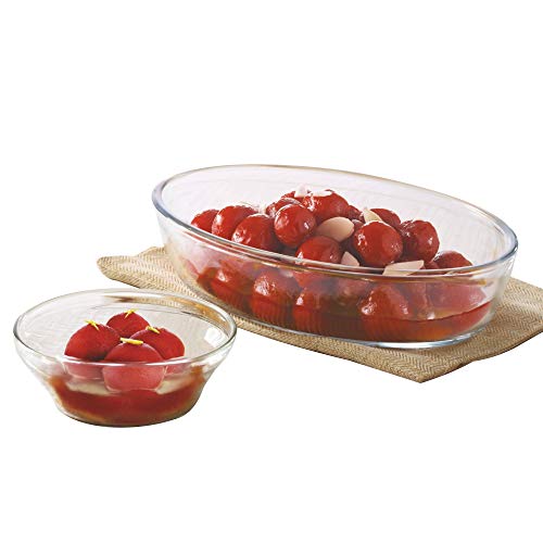 Borosil Klip & Store Glass Container for Kitchen - Round and Oval Containers | Microwave and Oven Safe | Ideal for Serving, Baking - Set of 2 (170ml) Borosil Klip & Store Glass Container for Kitchen - Round and Oval Containers | Microwave and Oven Safe | Ideal for Serving, Baking - Set of 2 (170ml)