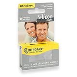 OHROPAX - SILICON CLEAR - Ohrstöpsel -1 er Pack (6 Stück )- Wiederverwendbare Vor-Ohr-Stöpsel aus hautfreundlichem Silikon - Zum Schutz vor Wasser beim Schwimmen, vor Lärm und Wind