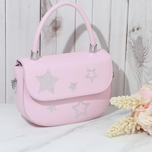 Image of Dimeho 84 Pieces Self Adhesive Star Stickers Bling Rhinestone Star Decals Glitter Crystal Car Patch Auto Emblem Labels Sticker Decoration for Cars Bumper Window Laptops Luggage, Silver