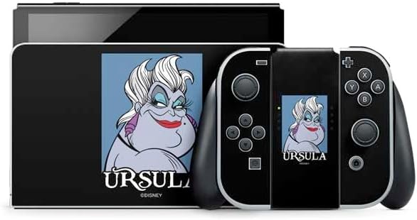 Skinit Decal Gaming Skin Compatible with Nintendo Switch OLED (2021) - Officially Licensed Disney Villains Ursula Ariel and Flounder Design