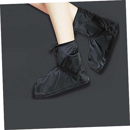Cubiertas para calzado para adultos, antideslizantes y gruesas, color negro, para actividades al aire libre, camping, viajes y protección contra la lluvia miniatura 5