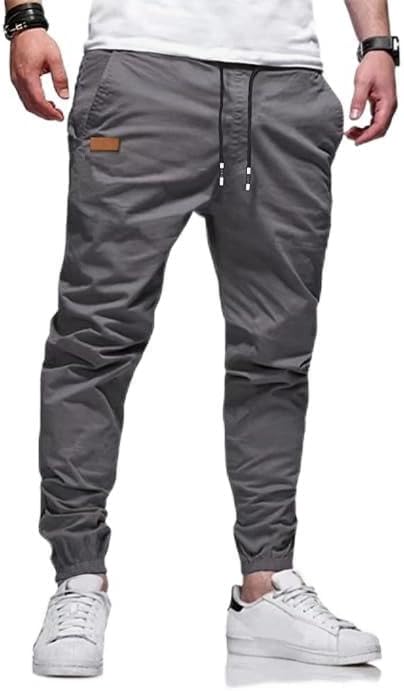 Men's Casual Cargo Pants Hiking Pants Workout Joggers Sweatpants for Men