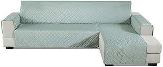 PETCUTE Sofa cover L shape quilted corner sofa cover sectional sofa protector with Chaise right hand Waterproof sofa covers 200x270cm