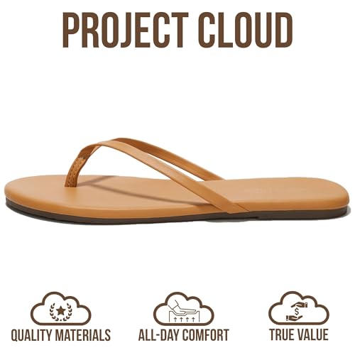 Image of Project Cloud Flip Flops for Women Footwear- Lightweight and Memory Foam Insole Sandals for Women 2026 - Durable Non-Slip Beach Essentials Flats for Women Sandals (Foundations)