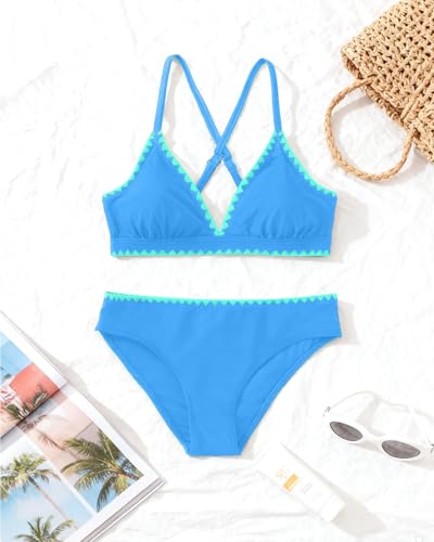 Image of Yonique Womens Push Up Bikini Set - Two Piece Swimsuit V Neck Crisscross Back Bathing Suit 2025 Swimwear