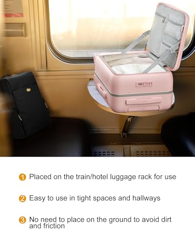 MGB Carry On Luggage with TSA Lock, 20 Inch PC Hardside Suitcase, Front Opening Aluminum Frame Carryon Luggage 22x14x9 Airline Approved Suitcases for Travel with 360°spinner Wheels4