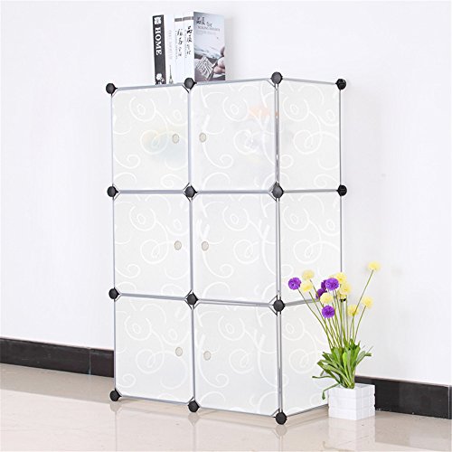 MCTECH® Doe-het-zelf reksysteem, insteekplank, kledingkast, vouwkast, garderobe, schoenenrek, kunststof dozen (6, met… - Image 6