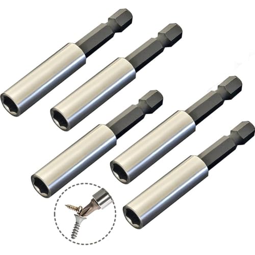 Shallho Magnetic 1/4 Inch Quick Change Drill Bit Holder for Electric Drill Impact Wrench Screwdriver Pack of 5