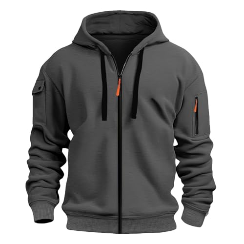 YCBMINGCAN Sweatshirtjacke Herren mit Kapuze,Zip Hoodie Jacke mit Reißverschluss,Sportlicher Kapuzenpullover für Männer,Leichte Übergangsjacke für Sport & Freizeit YCBMINGCAN Sweatshirtjacke Herren mit Kapuze,Zip Hoodie Jacke mit Reißverschluss,Sportlicher Kapuzenpullover für Männer,Leichte Übergangsjacke für Sport & Freizeit