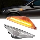 Turn Signal Lamp Led Front Fender Side Marker Light Compatible with BMW X3 F25 X5 E70 X6 E71 E72 (Crystal)
