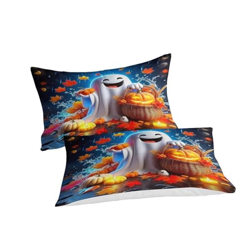 Parure de lit Halloween microfibre douce avec fermeture éclair pratique 200x200
