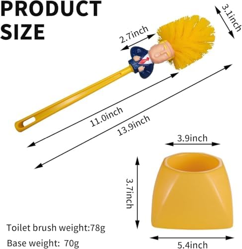 Donald Trump Toilet Brush with Long Handle, Novelty
