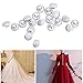 CHICTRY 20Pcs Tuxedo Buttons Bridal Buttons Smooth Satin Covered Metal Shank Buttons for Suits Gowns Blouses Shirts Upholstery White One Size
