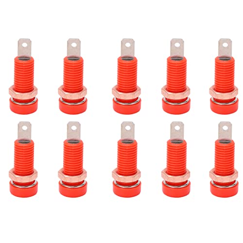 Conectores banana hembra 4mm rojos, pack 10 unidades miniatura 1
