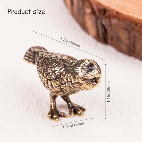 Figura de Búho de Latón Sólido Estilo Antiguo 3D miniatura 3