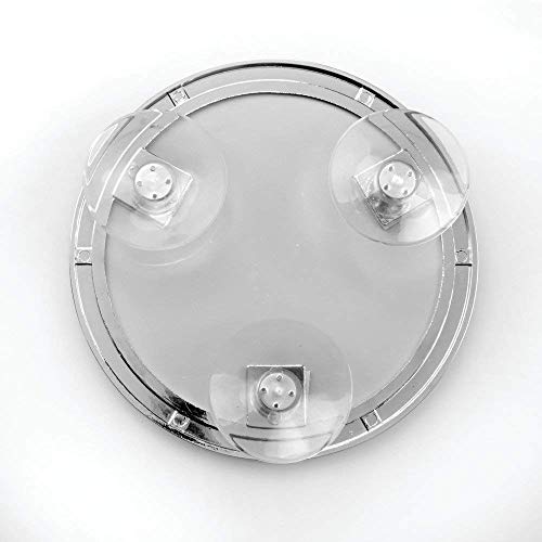 iDesign Round Bathroom Mirror with Suction Cup, Small No-Fog Shower Mirror Made of Chrome-Coated Metal, Practical Shower Accessory for Bathroom and Shower, Silver