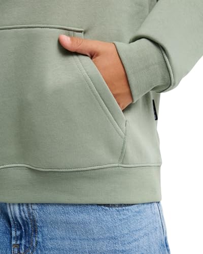 Sweat capuche oversize Quiksilver garçon vert en coton doux - 6