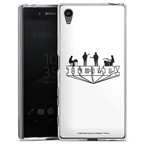 DeinDesign Coque en Silicone Compatible avec Sony Xperia Z5 Etui Silicone Coque Souple The Beatles Help! Rock ‘n’ Roll - Les Beatles, Paul McCartney, John Lennon, RIngo Starr, George Harrison DeinDesign Coque en Silicone Compatible avec Sony Xperia Z5 Etui Silicone Coque Souple The Beatles Help! Rock 'n' Roll