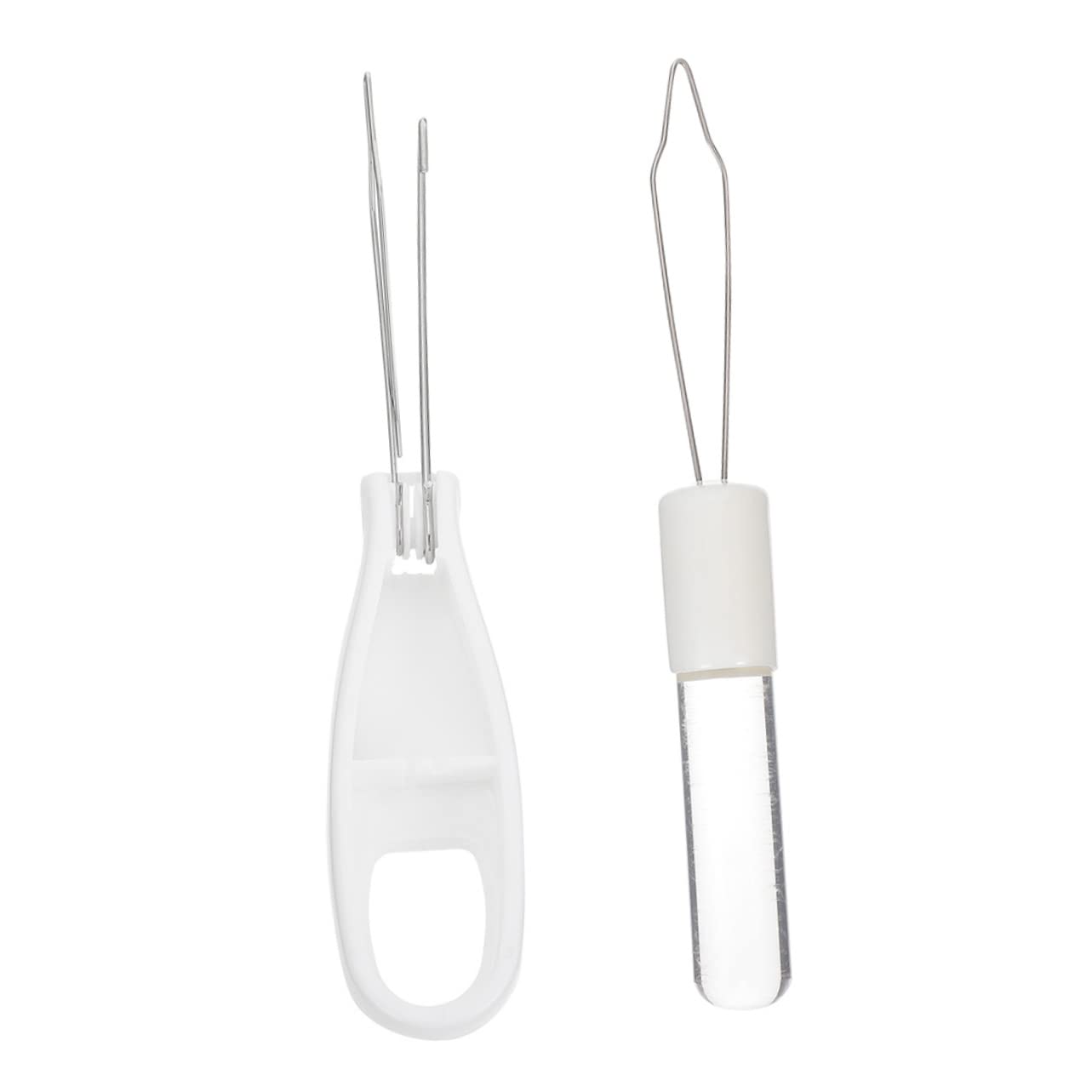 KOMBIUDA 2pcs Zipper Puller Button Hook Button Helper Dressing Aid Assist Tool Decoration Hooks Zipper Pulls for Jackets Zipper Slider Decorative Zipper Pulls White Steel