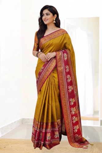 Image of SUPERLAXMI Self Design Kanjivaram Jacquard, Art Silk Saree